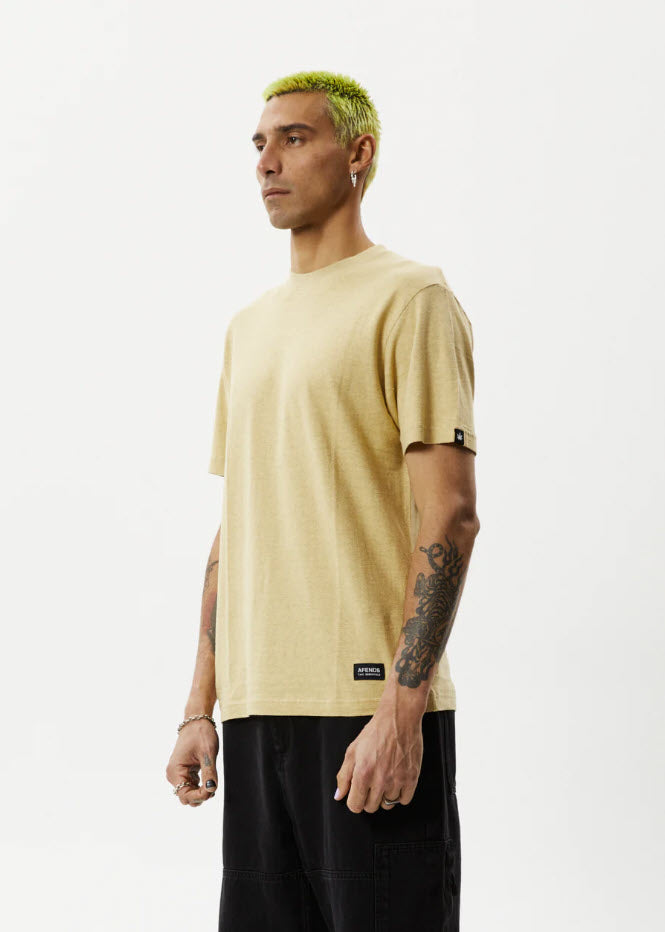 Afends Classic Hemp Retro T-Shirt Camel