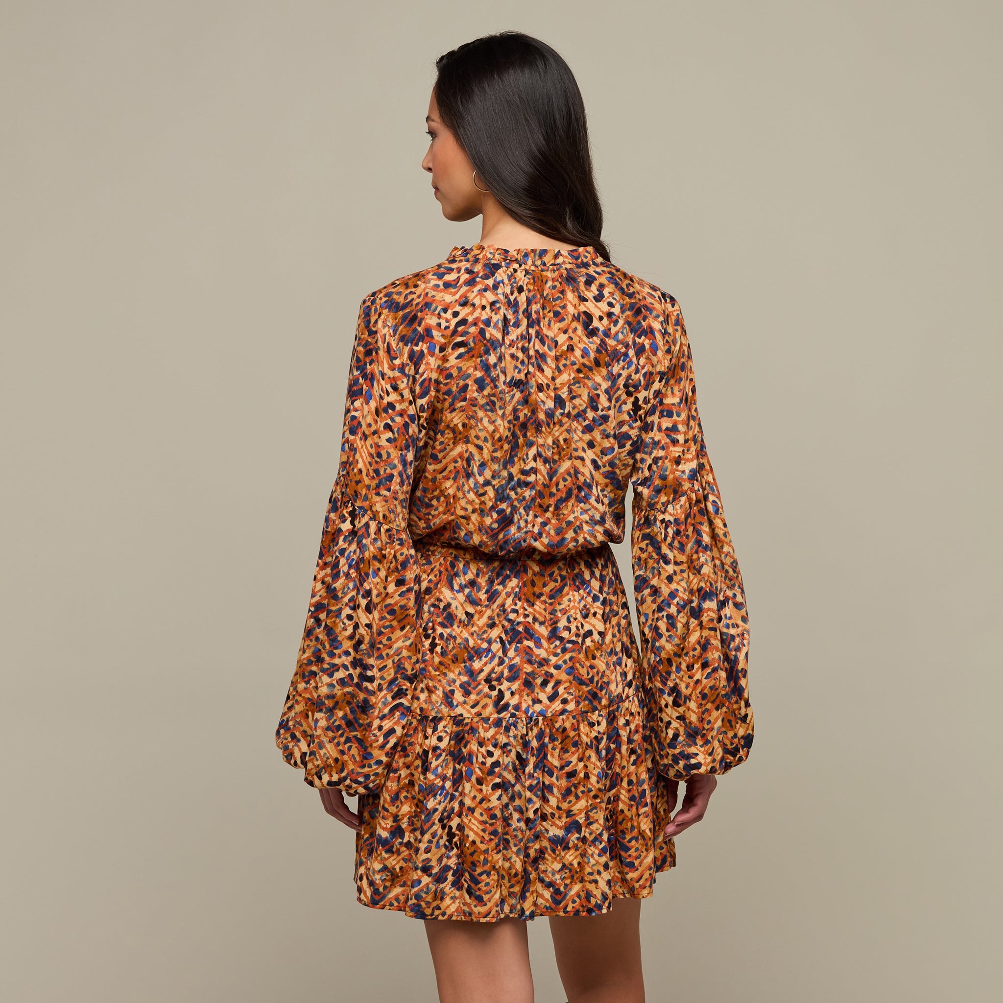 Alanna Long Sleeve Dress :: Brown