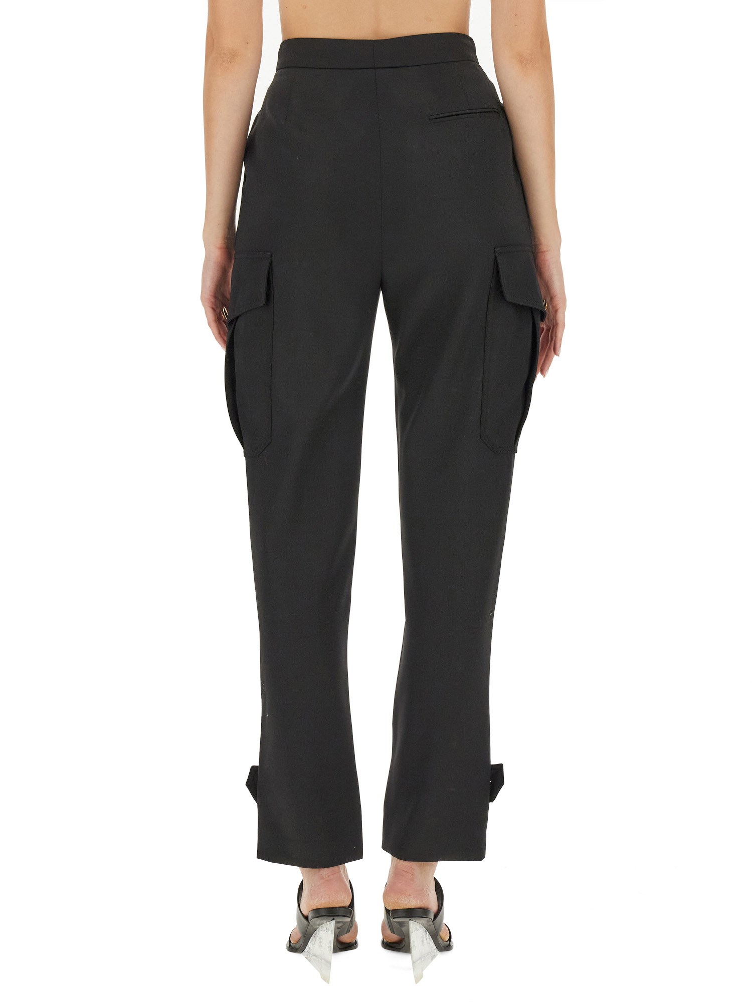 ALEXANDER McQUEEN    MILITARY PANTS IN GRAIN DE POUDRE