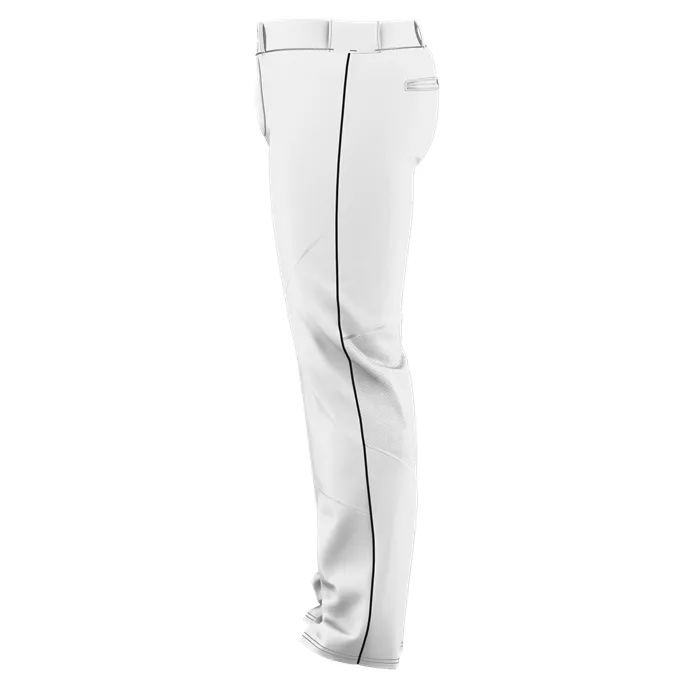 Alleson Adult Crush Open Bottom Baseball Pants with Piping: 655WLB