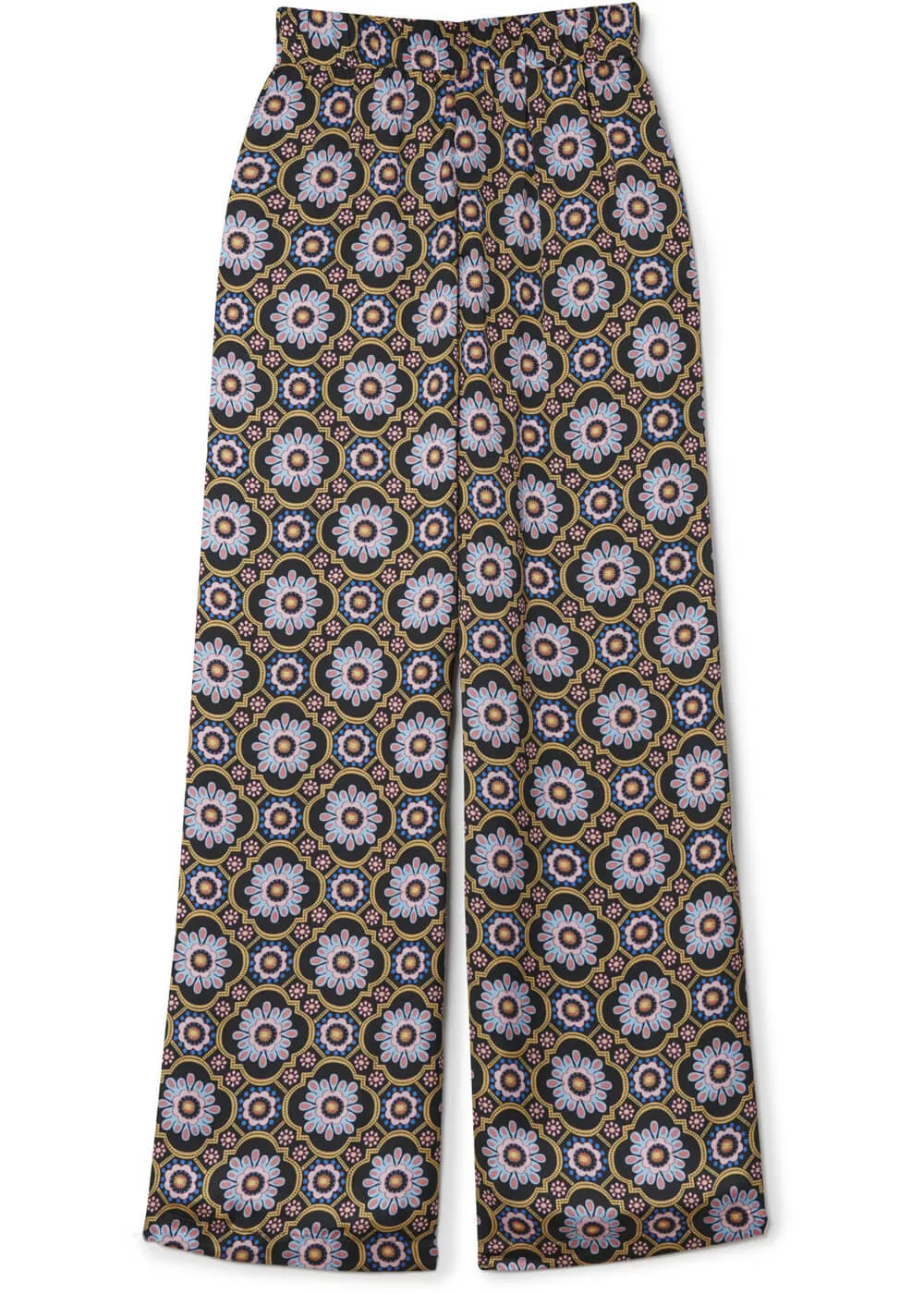 Another Sunday Gypsy Eyes Floral 70's Pants Black