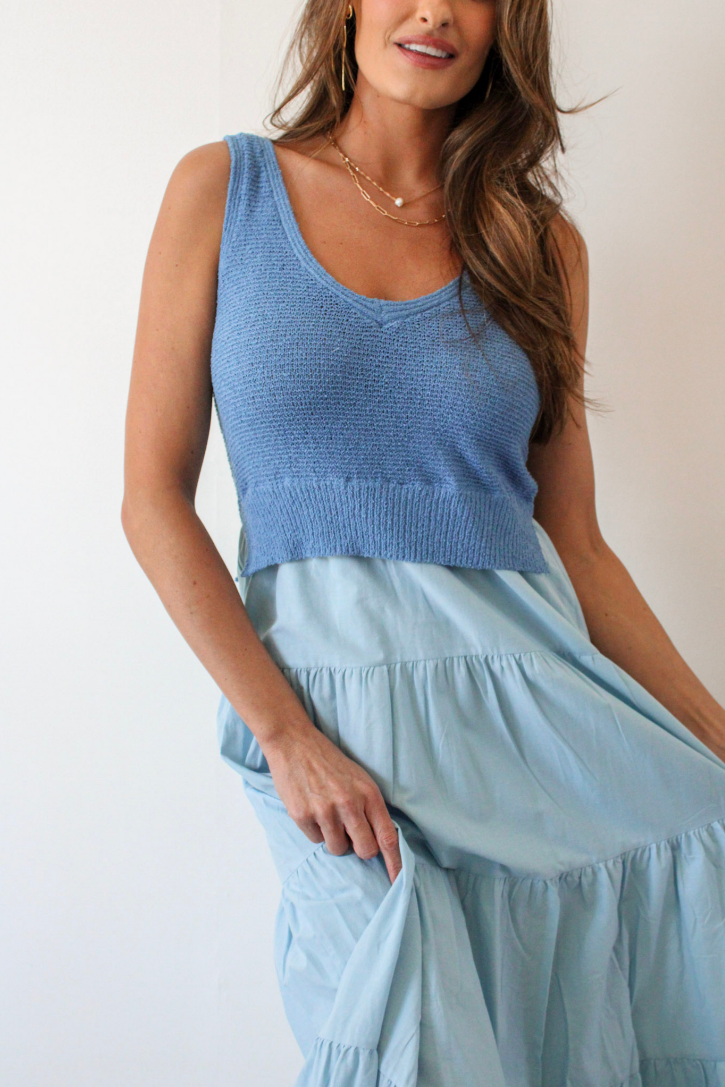 Aries Maxi Dress in Blue