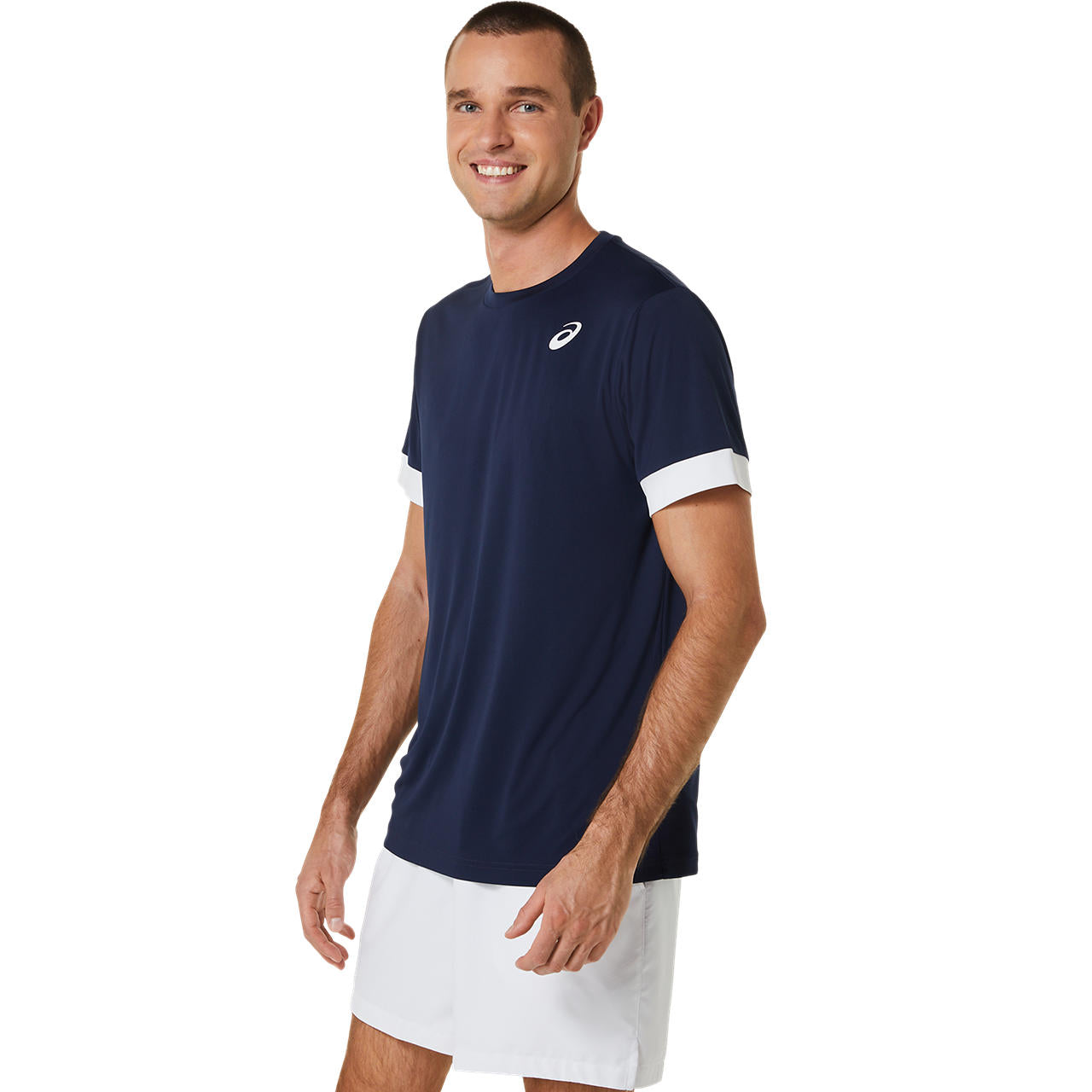 Asics T-Shirt Court SS Top Heren Donkerblauw