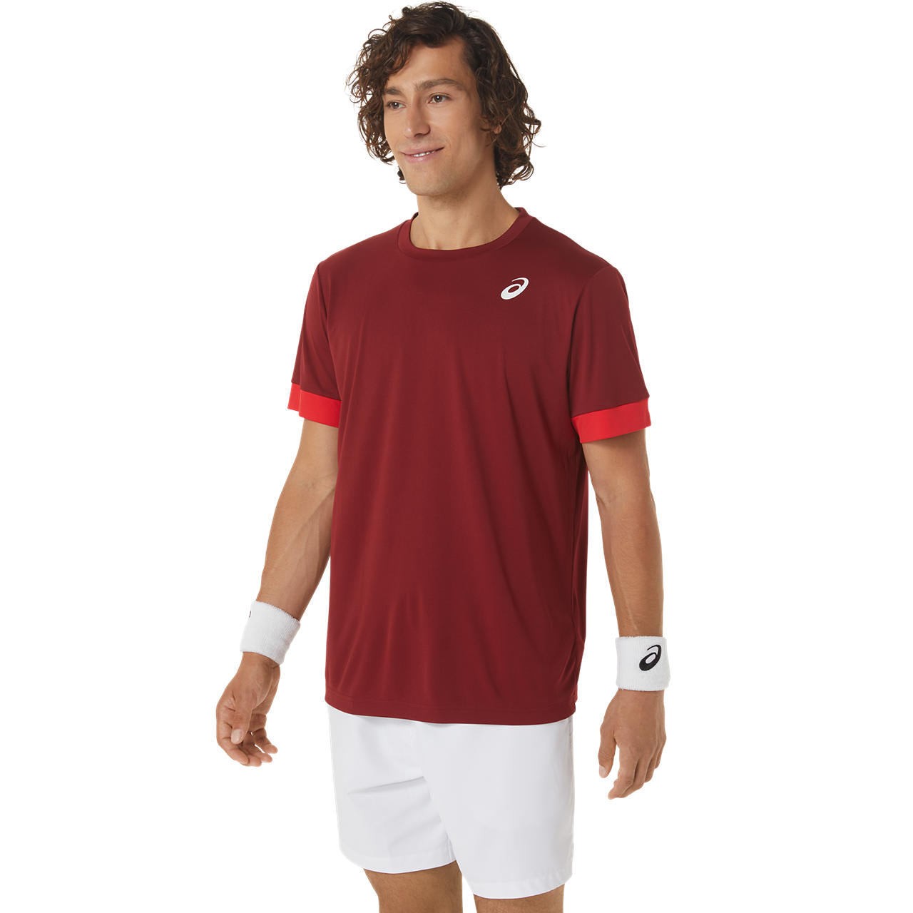 Asics T-Shirt Court SS Top Heren Rood