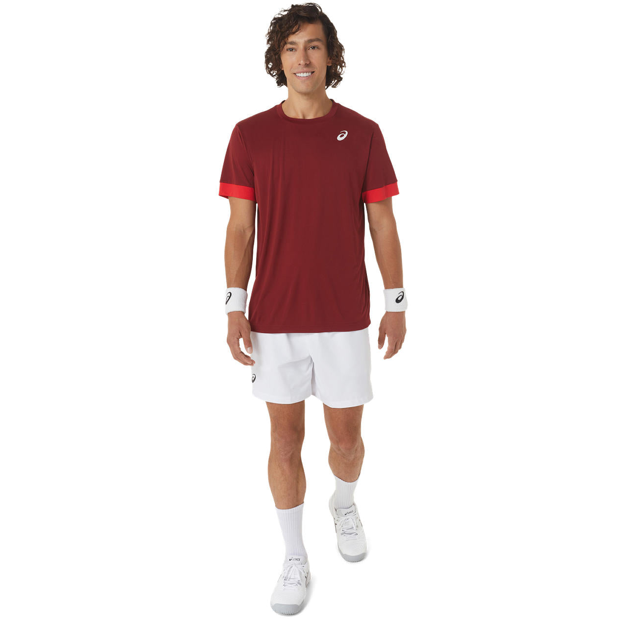 Asics T-Shirt Court SS Top Heren Rood