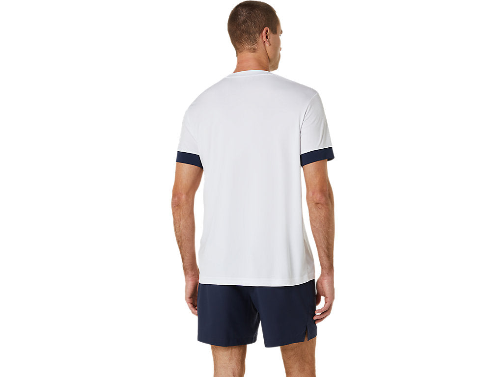 Asics T-Shirt Court SS Top Tennis Heren Wit