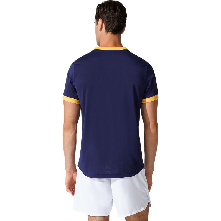 Asics T-Shirt Match M GPX Tee Heren Blauw Geel