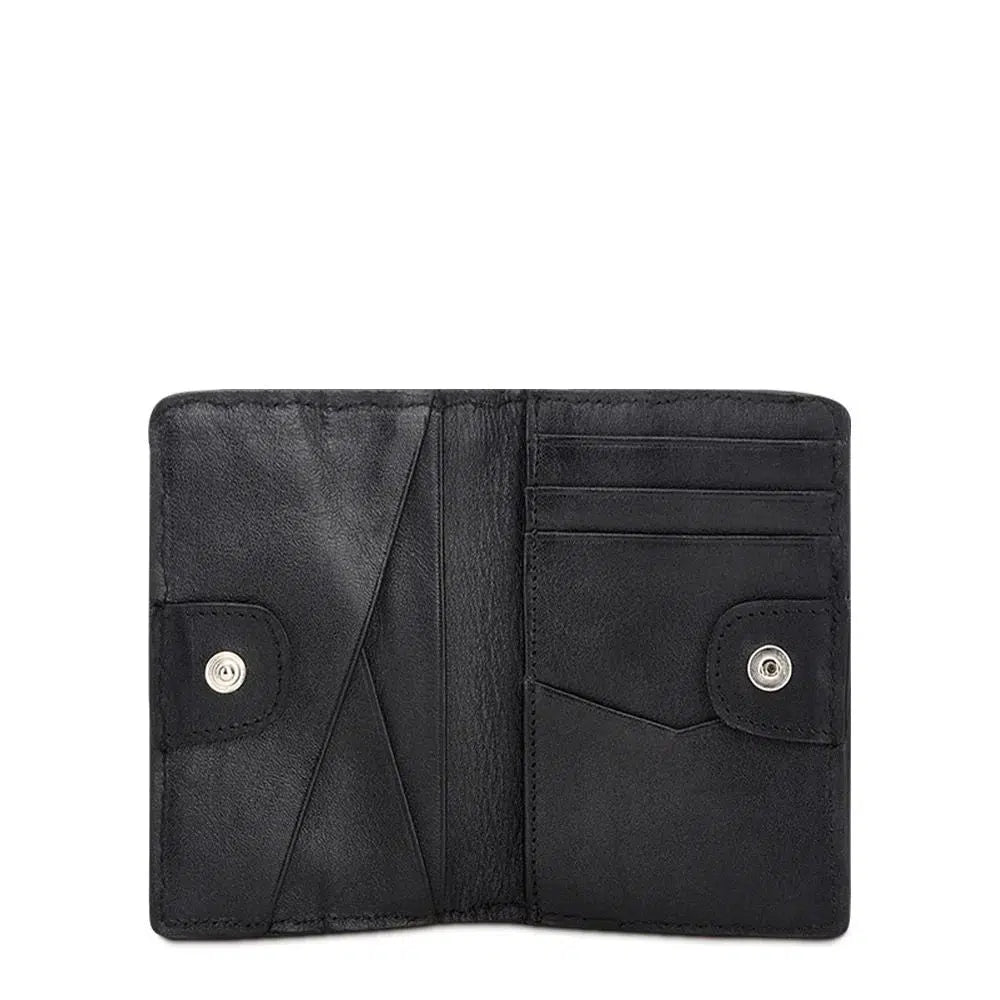 B3007MA - Cuadra black dress casual stingray bi fold wallet for men