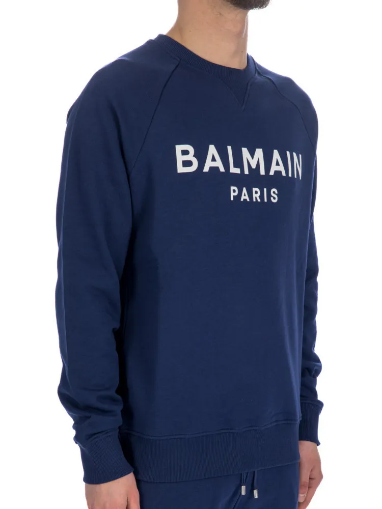 BALMAIN  |Plain Cotton Logo Luxury Sweatshirts