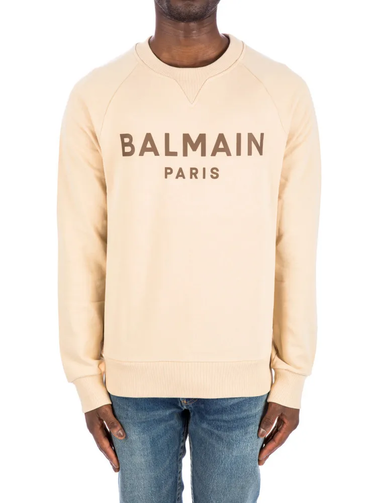 BALMAIN  |Plain Cotton Logo Luxury Sweatshirts