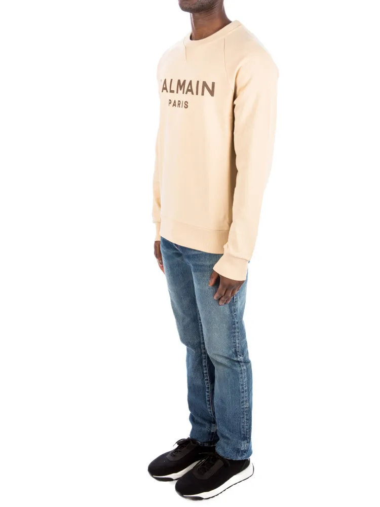 BALMAIN  |Plain Cotton Logo Luxury Sweatshirts