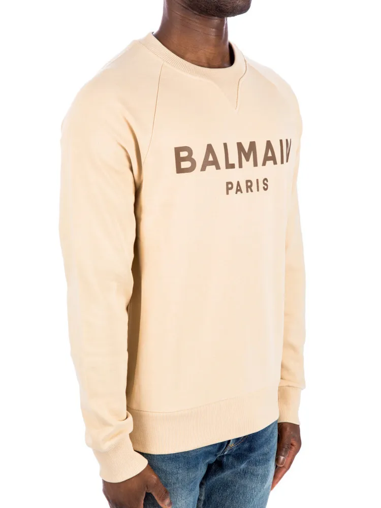 BALMAIN  |Plain Cotton Logo Luxury Sweatshirts