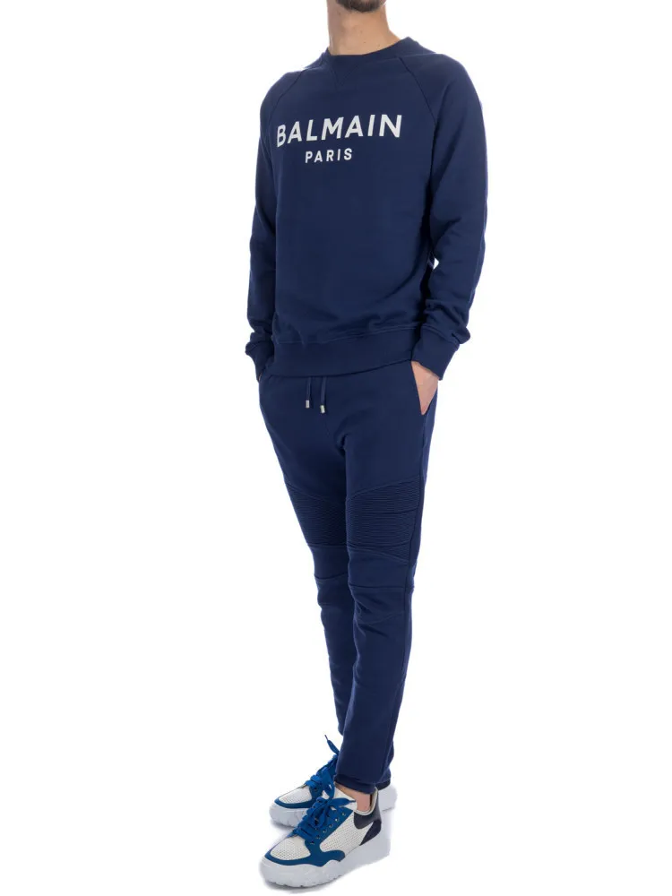 BALMAIN  |Plain Cotton Logo Luxury Sweatshirts