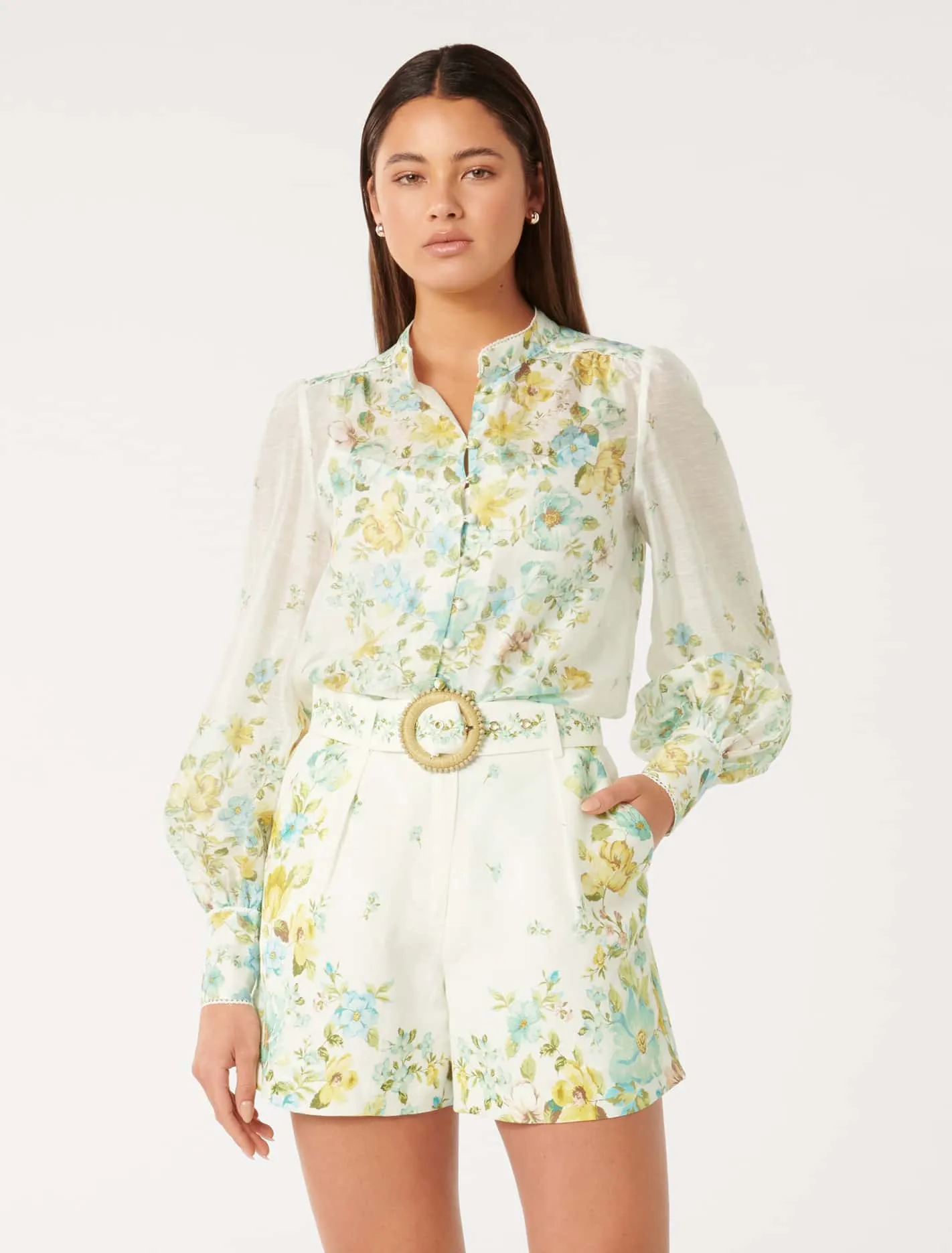 Bettina Floral Placement Blouse