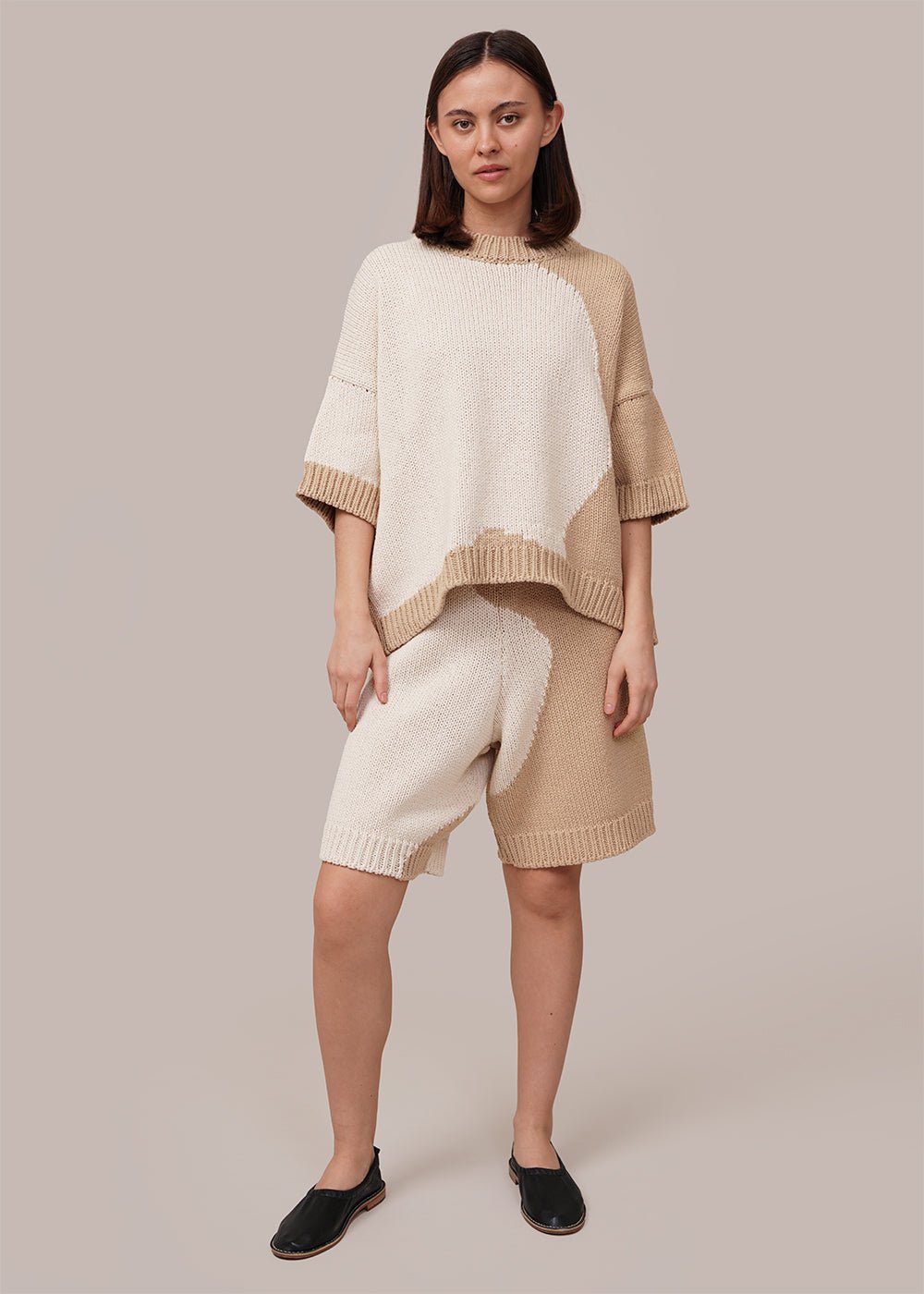 Bicolour Cotton Sweater