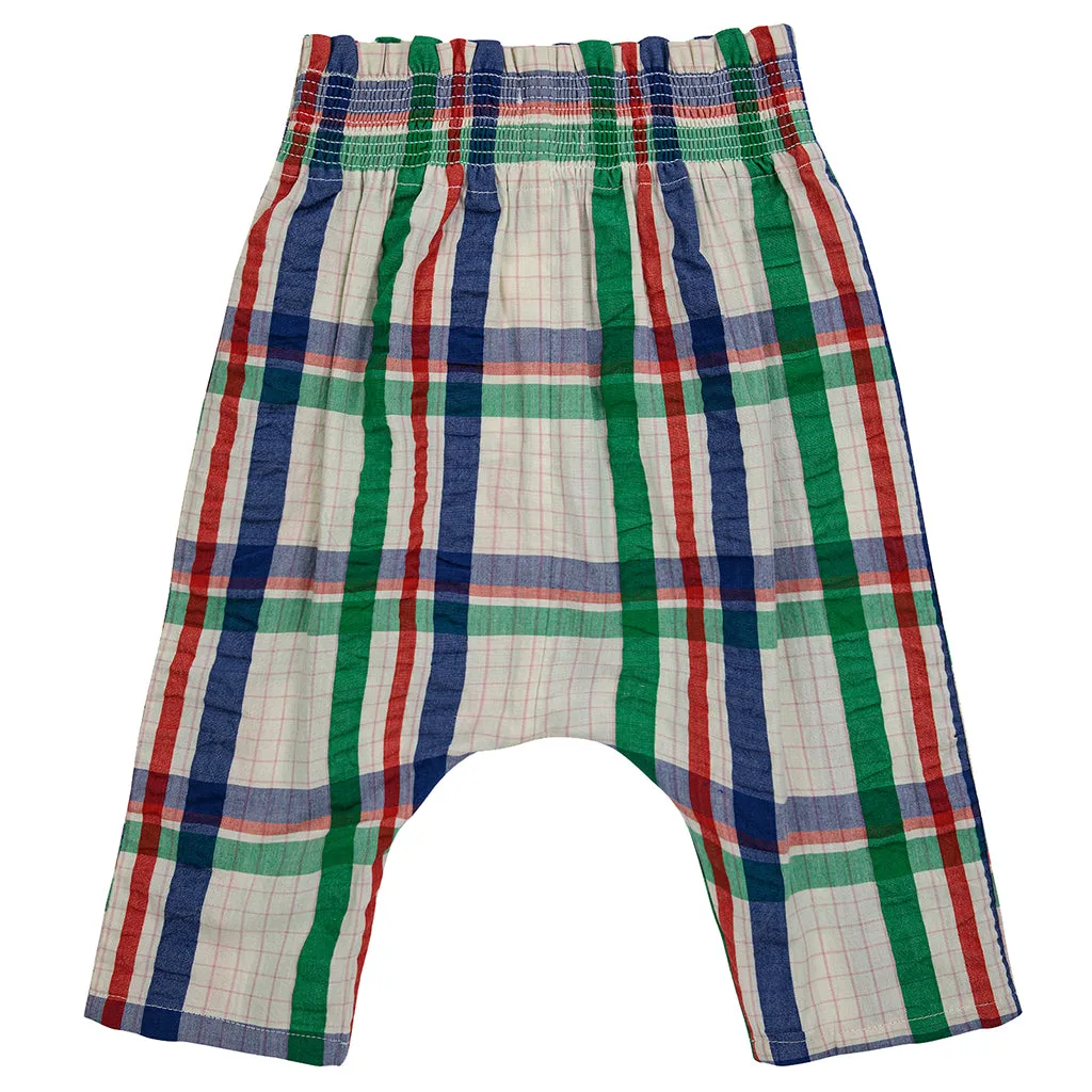 Bobo Choses Baby Woven Harem Pants Madras Checks Multicolour