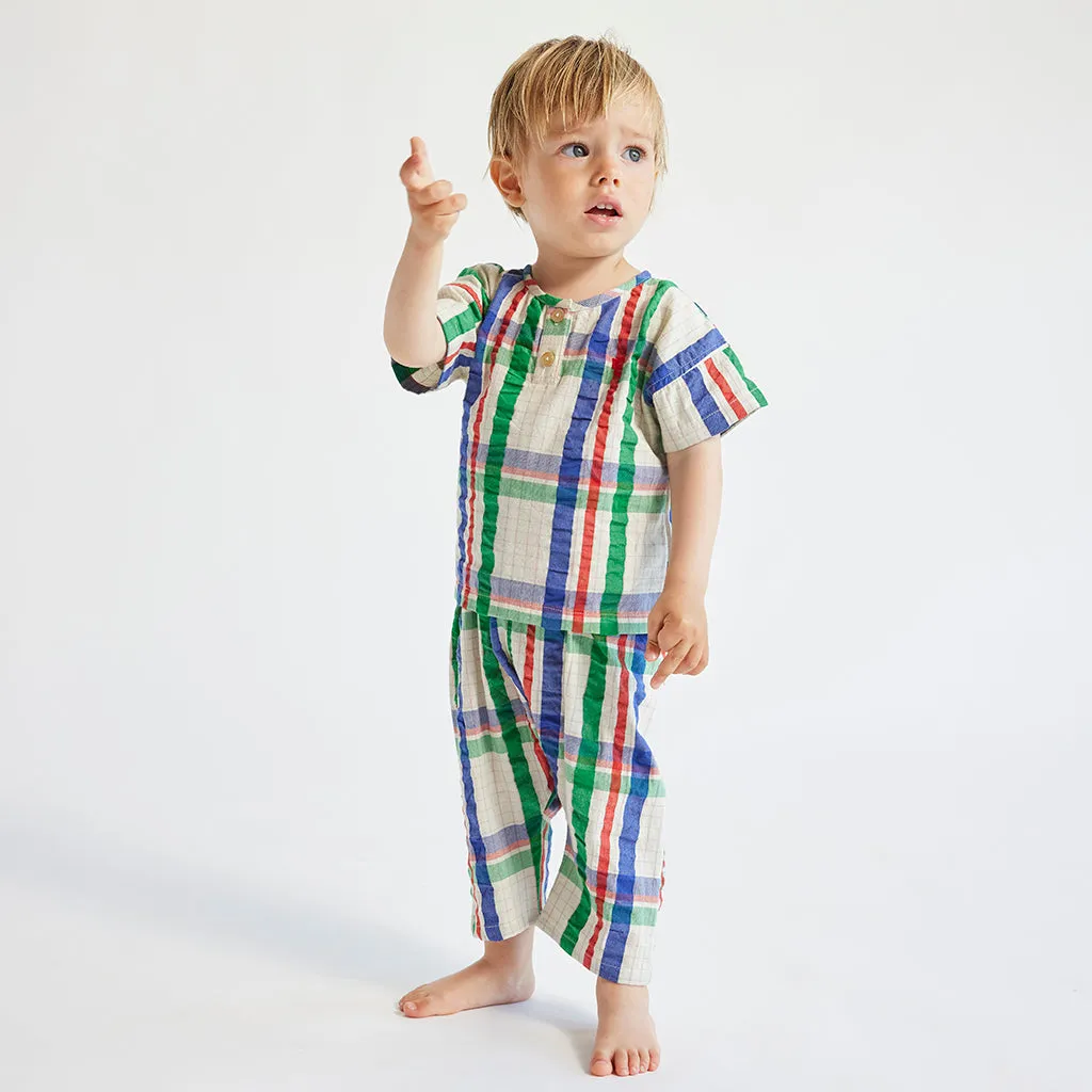 Bobo Choses Baby Woven Harem Pants Madras Checks Multicolour