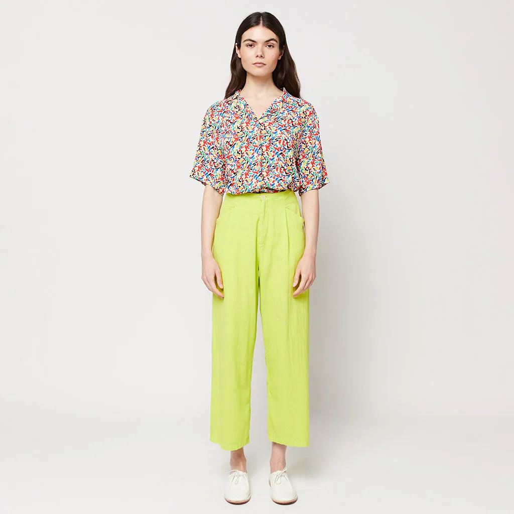 Bobo Choses Woman Pleated Culotte Pants Light Green