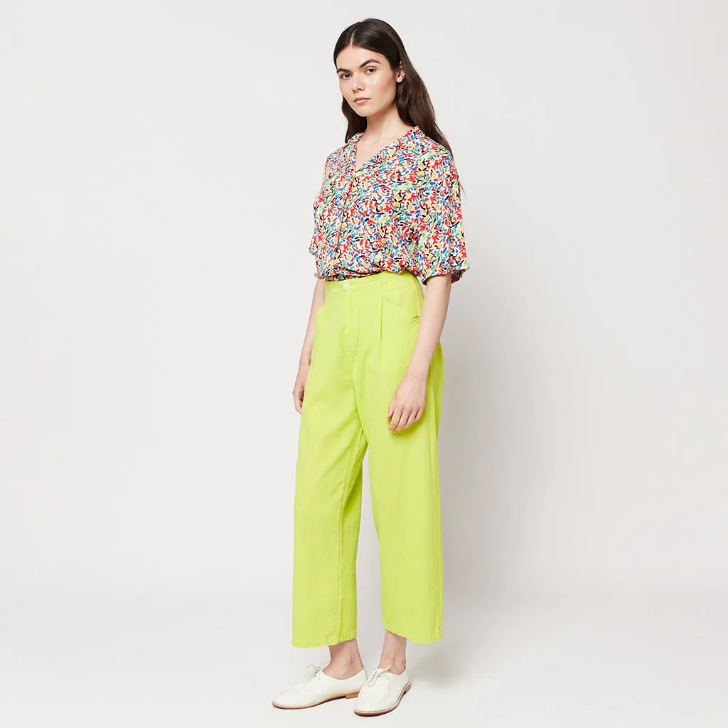 Bobo Choses Woman Pleated Culotte Pants Light Green