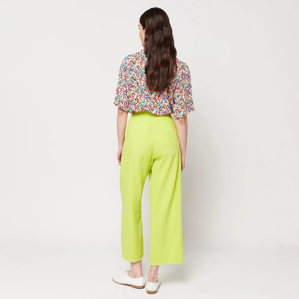 Bobo Choses Woman Pleated Culotte Pants Light Green