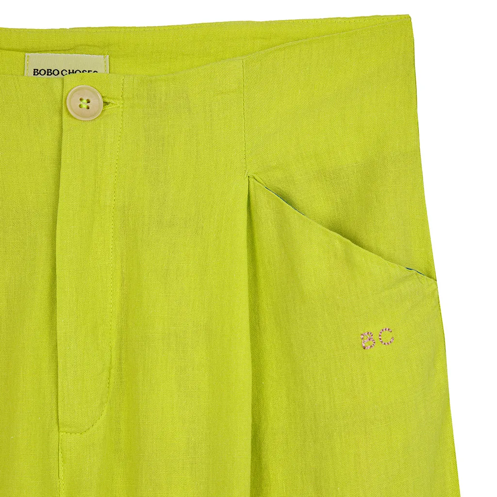 Bobo Choses Woman Pleated Culotte Pants Light Green