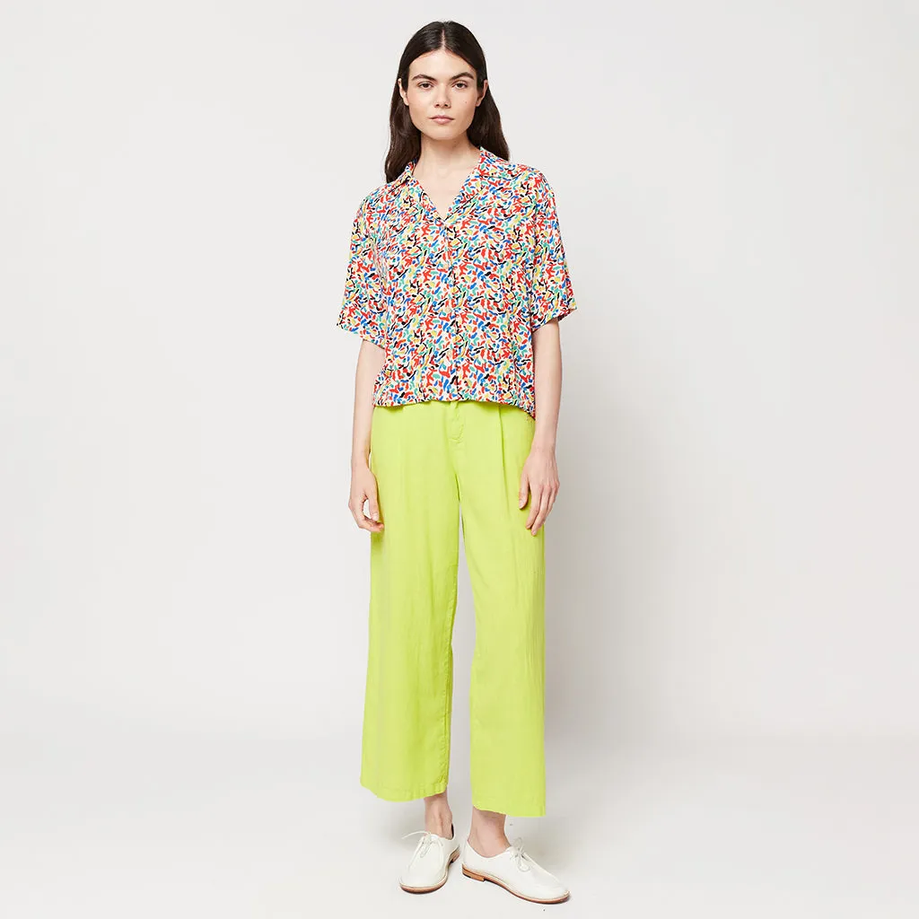 Bobo Choses Woman Pleated Culotte Pants Light Green