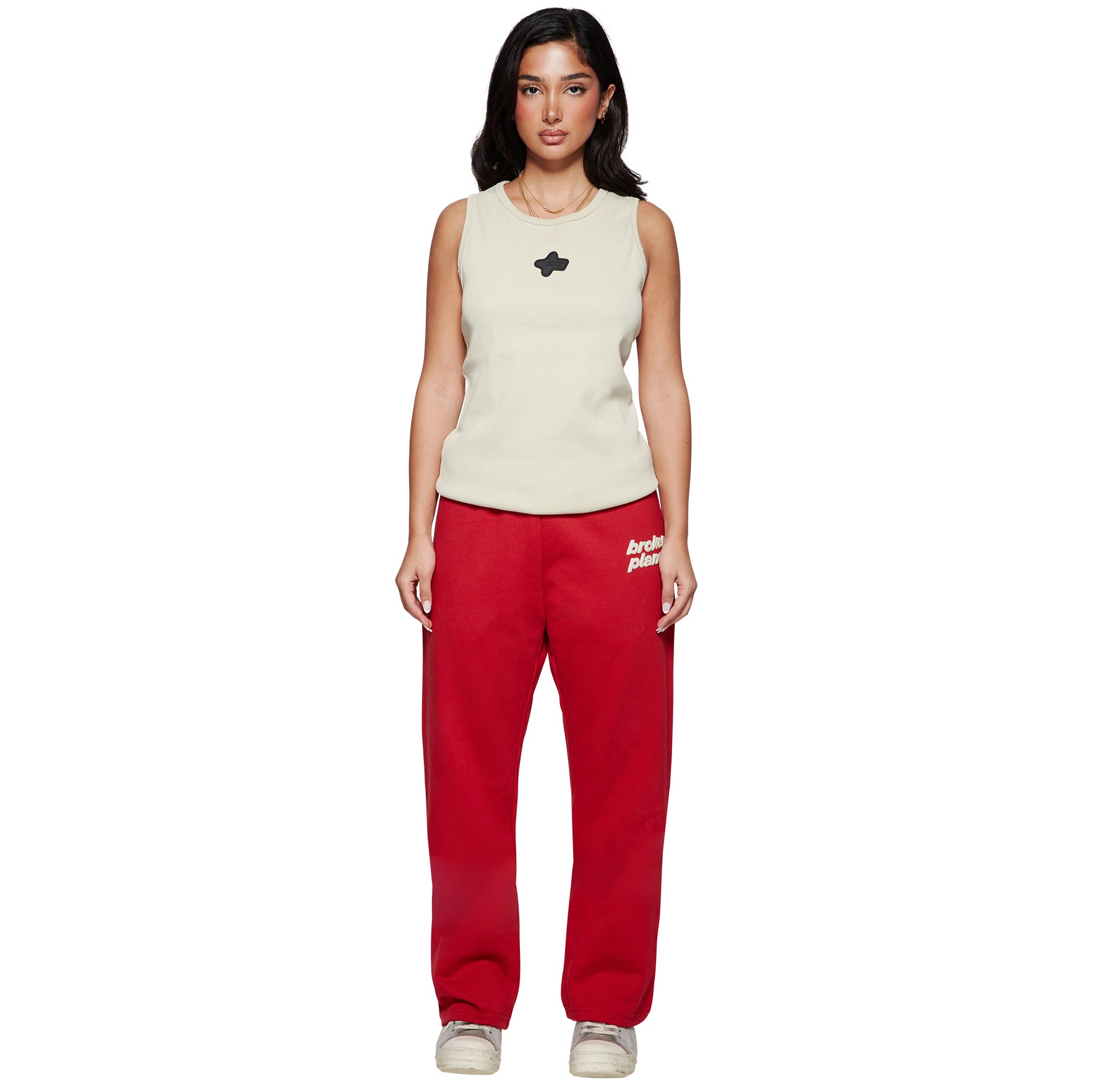 Broken Planet Straight Leg Ruby Red Sweatpants