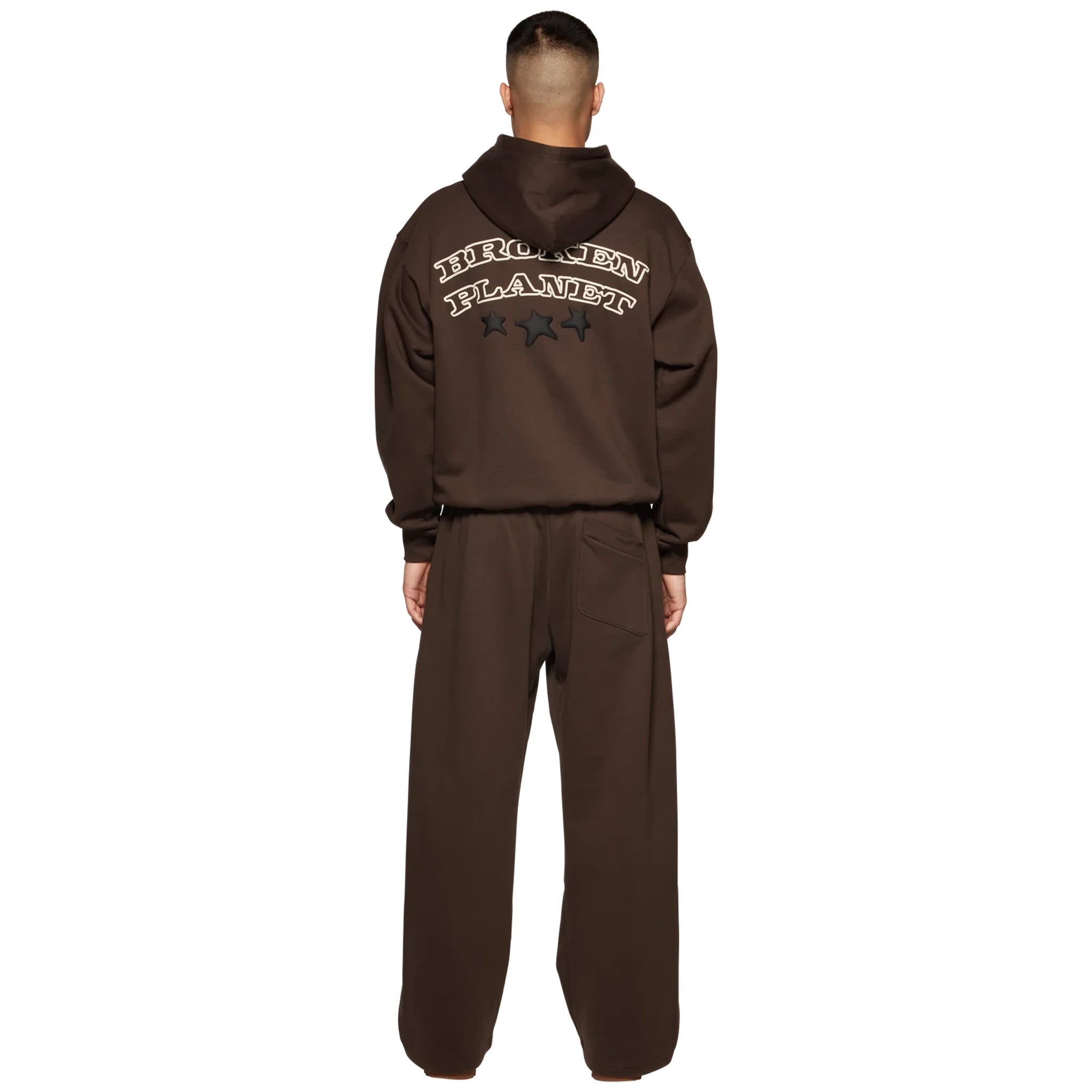 Broken Planet Wide Leg Out Of Service Mocha Brown Sweatpants