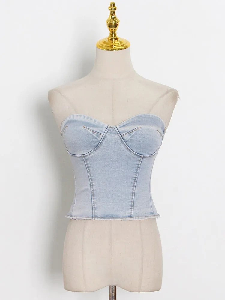 Candace Denim Two Piece Set