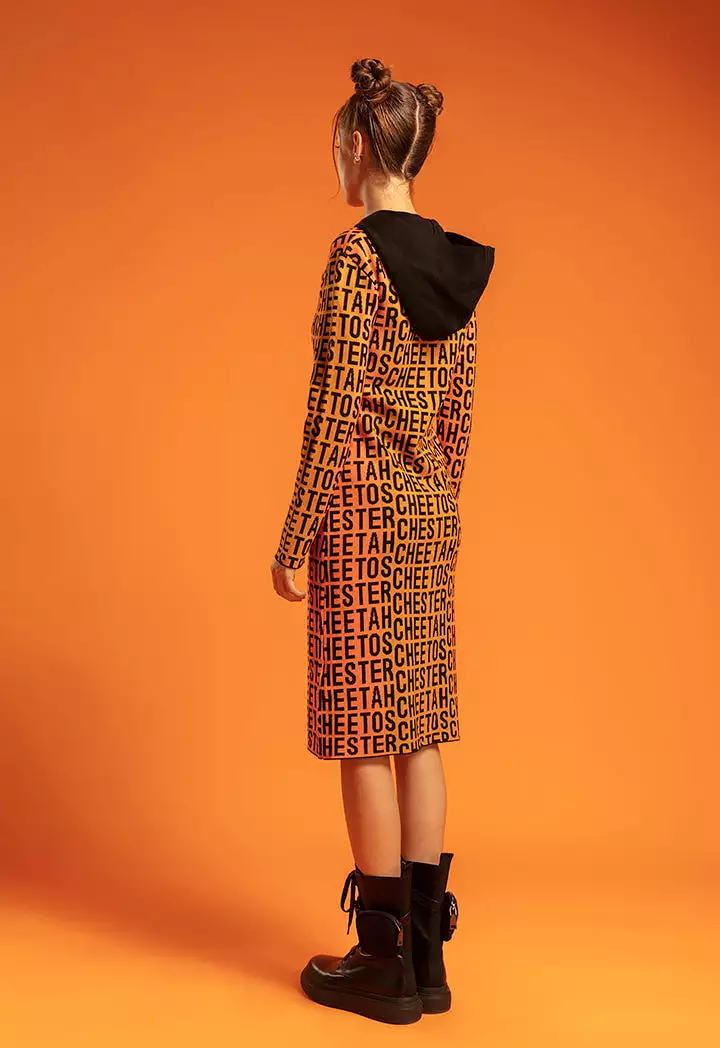 Cheetos Letter Jacquard Knitted Sweater Dress