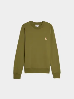 Chillax Patch Regular Sweatshirt, Military Green