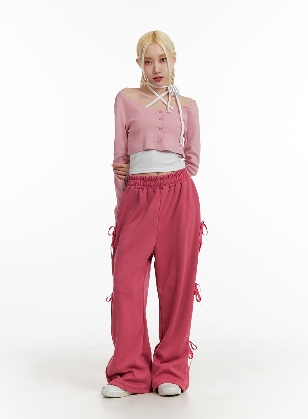 Cozy Ribbon Detail Sweatpants IF408