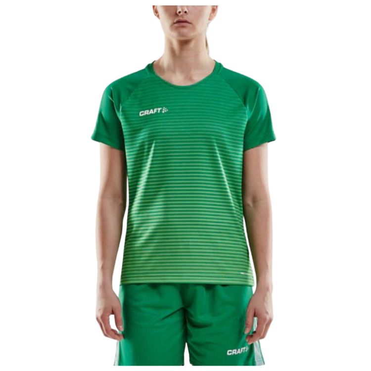 Craft T-Shirt Pro Control Stripe Jersey Dames Groen