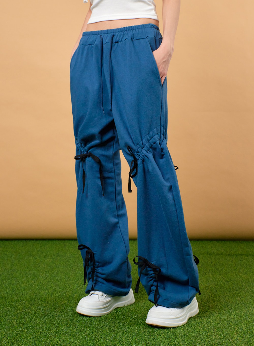 Drawstring Ribbon Detail Sweatpants IJ430