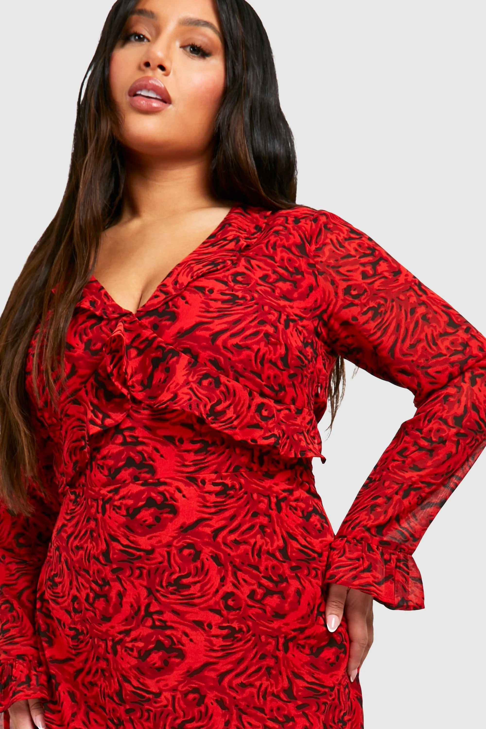 Dresses | Plus Chiffon Printed Smock Dress | boohoo