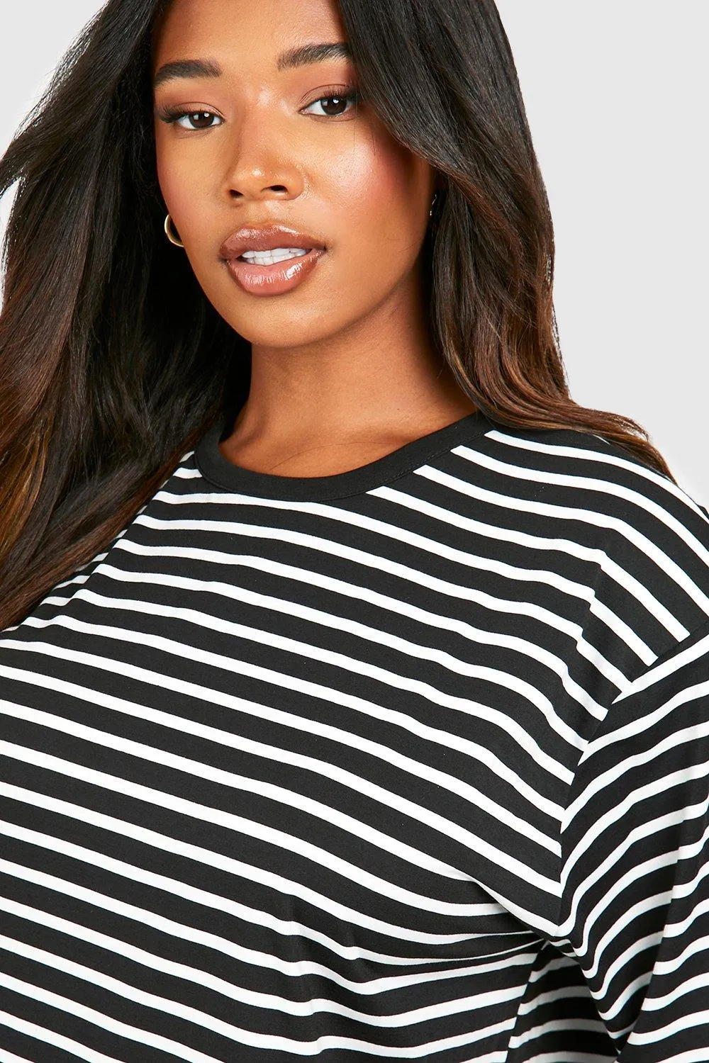 Dresses | Plus Jersey Stripe Midi T-shirt Dress | boohoo