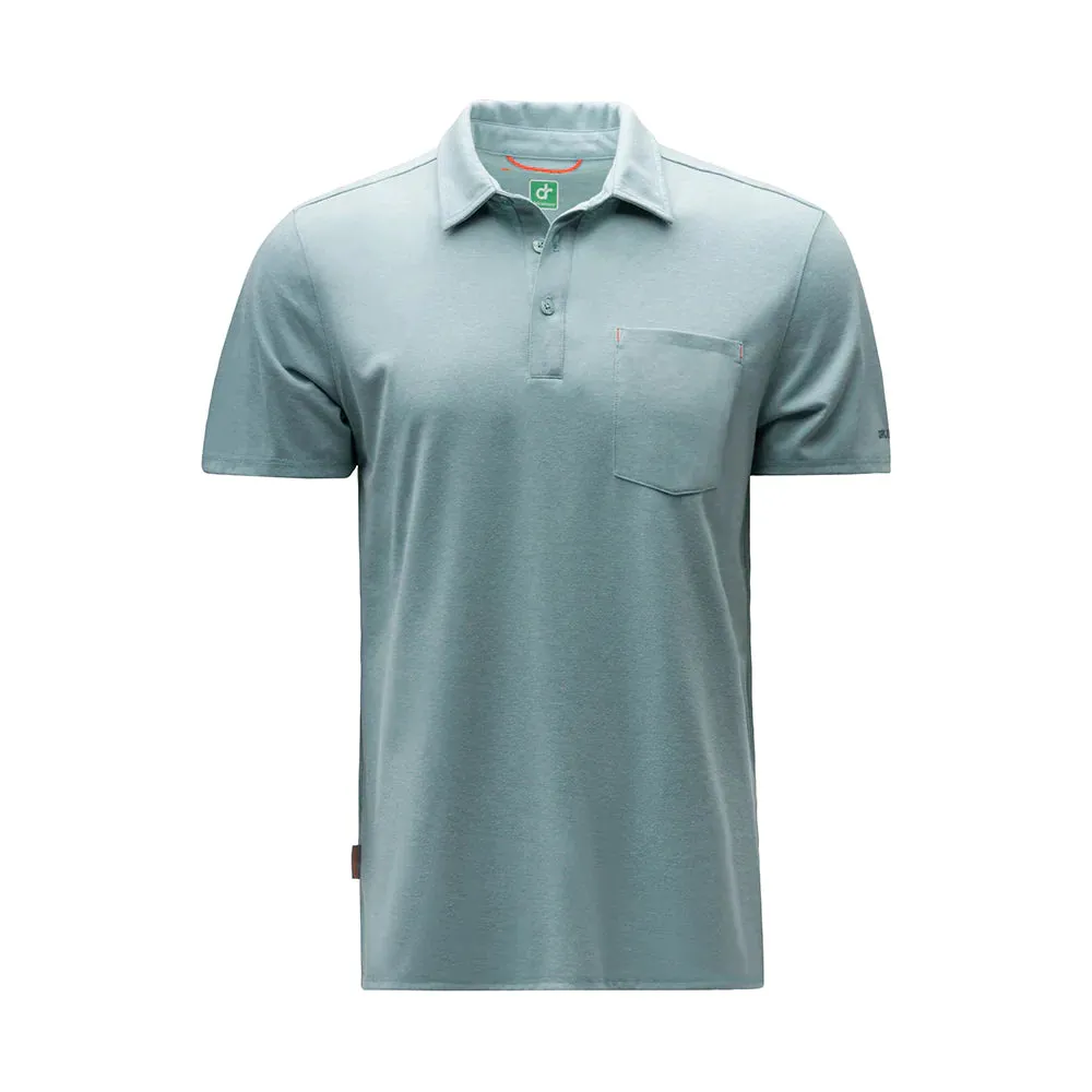 Grundens Shorebreak Performance Fishing Polo in Surf