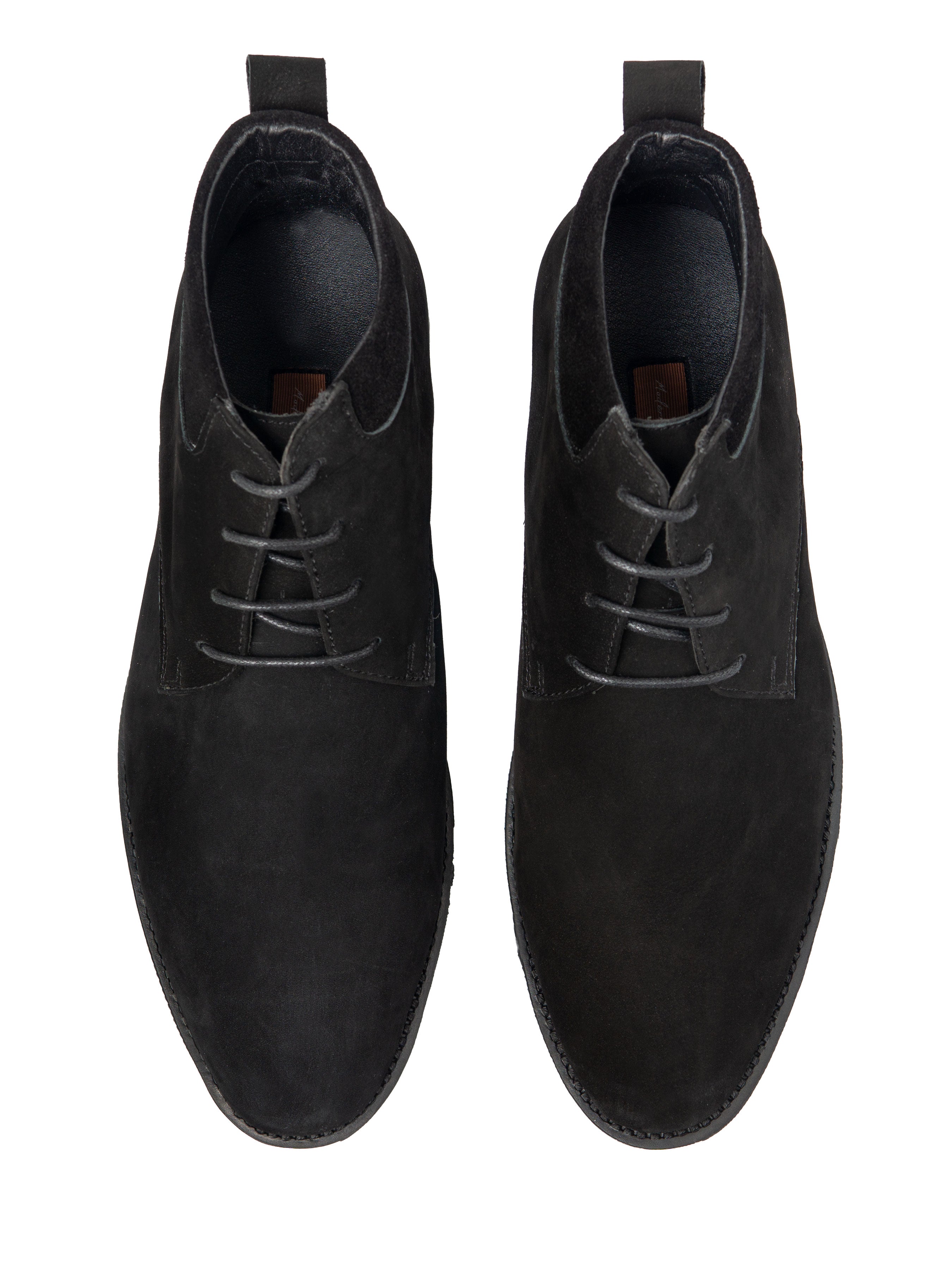 Hunter Chukka Boots - Black Nubuck Leather (Crepe Sole)