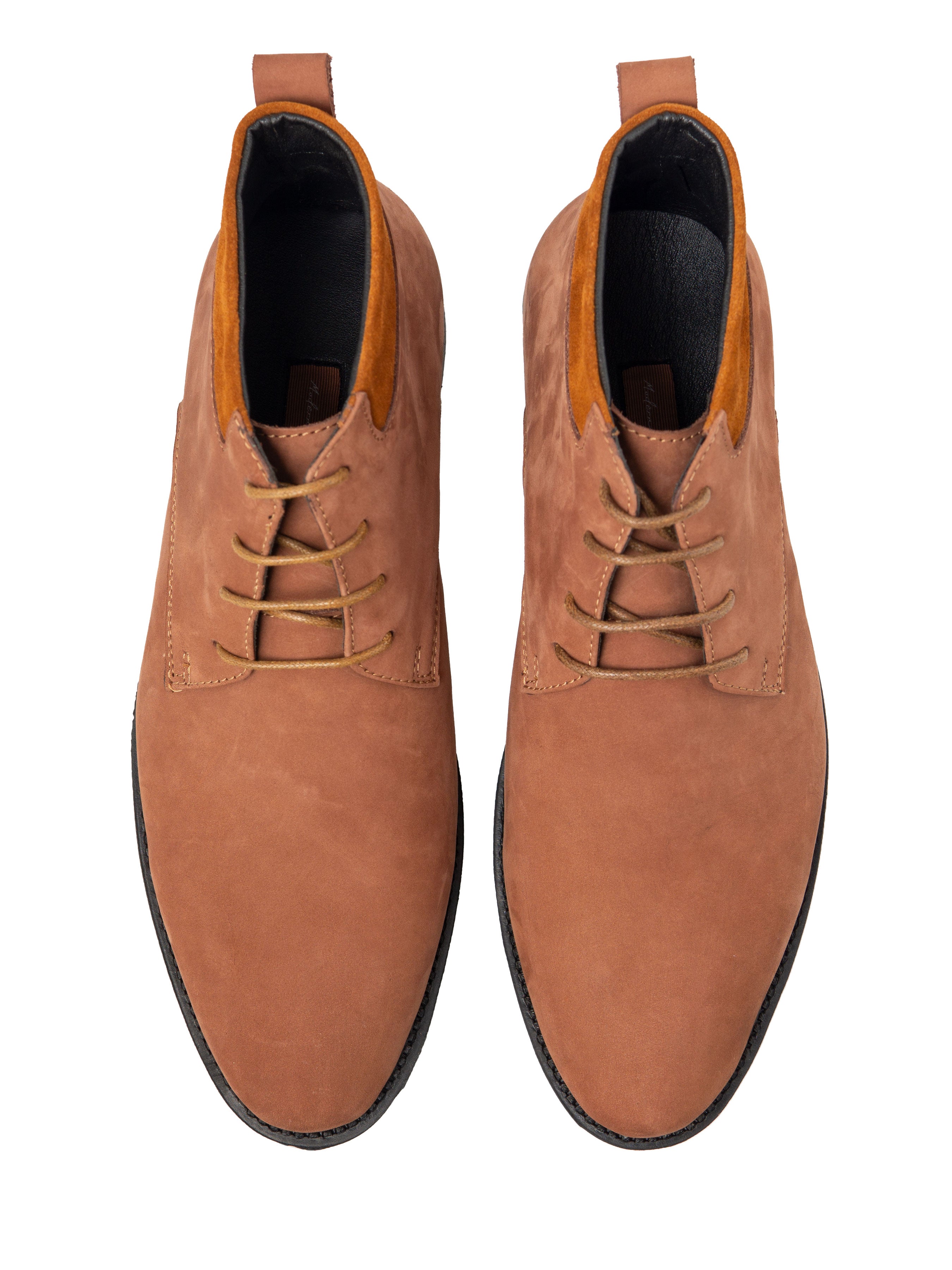 Hunter Chukka Boots - Cinnamon Brown Nubuck Leather (Crepe Sole)