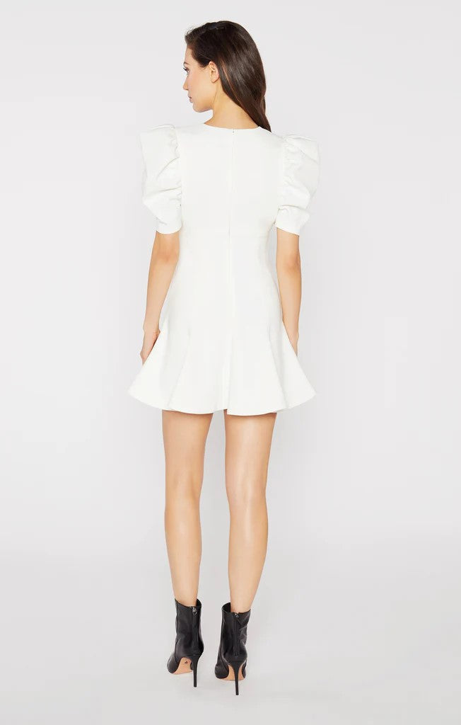 Ivory Alia Puff Sleeve Dress