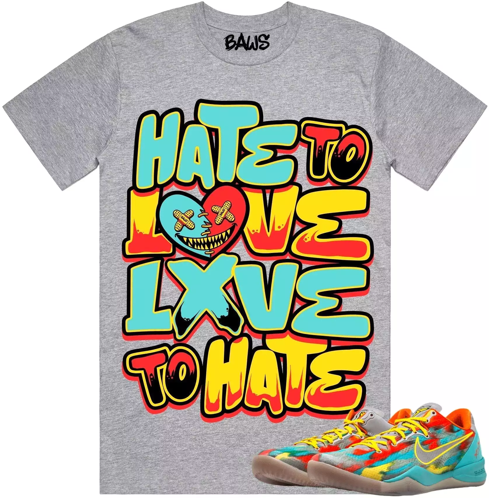 Kobe 8 Venice 8s Shirt to Match - VENICE LOVE2HATE LOSER BAWS