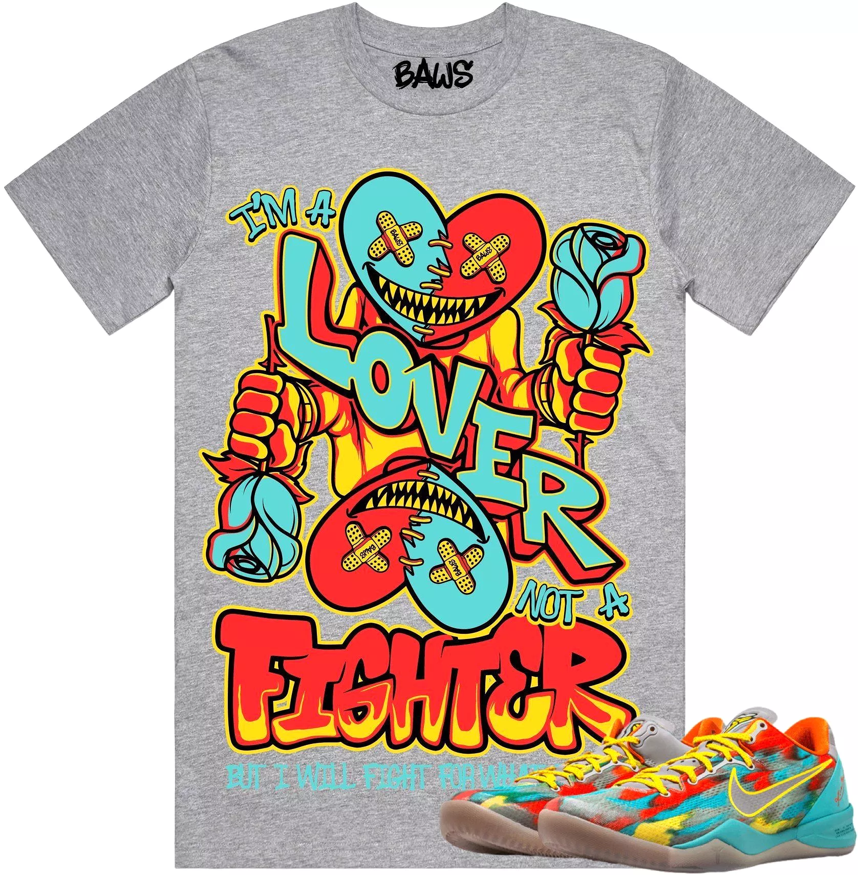 Kobe 8 Venice 8s Shirt to Match - VENICE LOVER FIGHTER BAWS