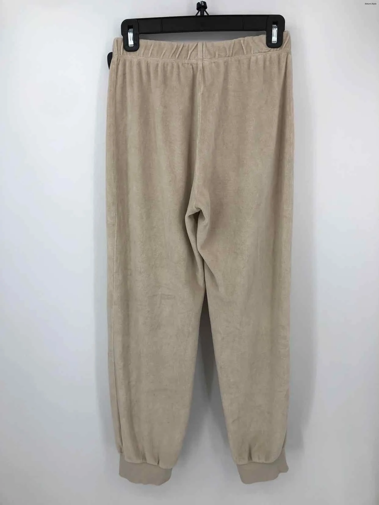 KONDI Beige Velour Jogger Size SMALL (S) Pants