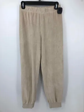 KONDI Beige Velour Jogger Size SMALL (S) Pants