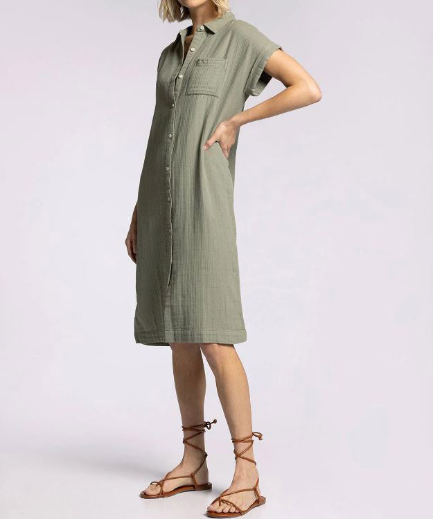 Laira Dress - Dried Sage