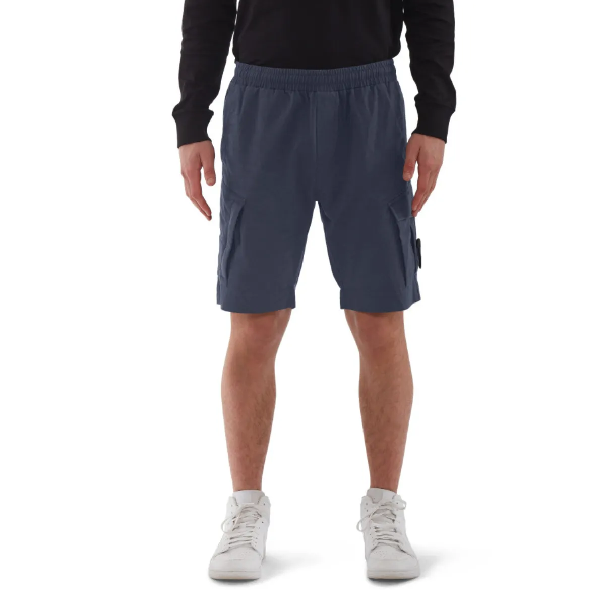 MA.STRUM - Drawstring Cargo Shorts in Ink Navy