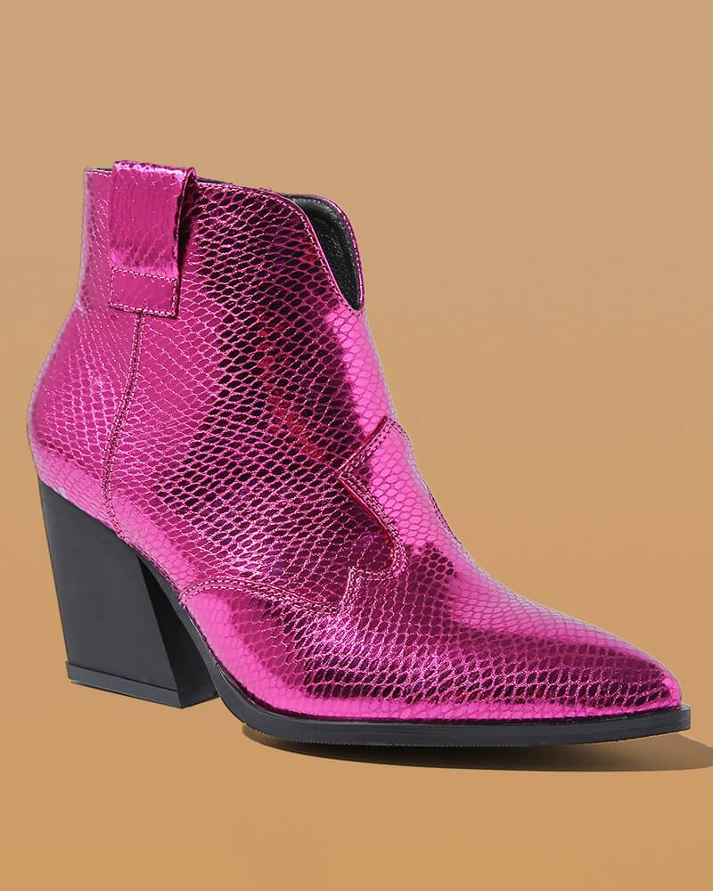 Metallic Ankle Boots