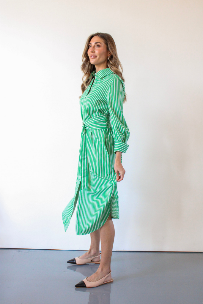 Mint Julep Stripe Midi Dress