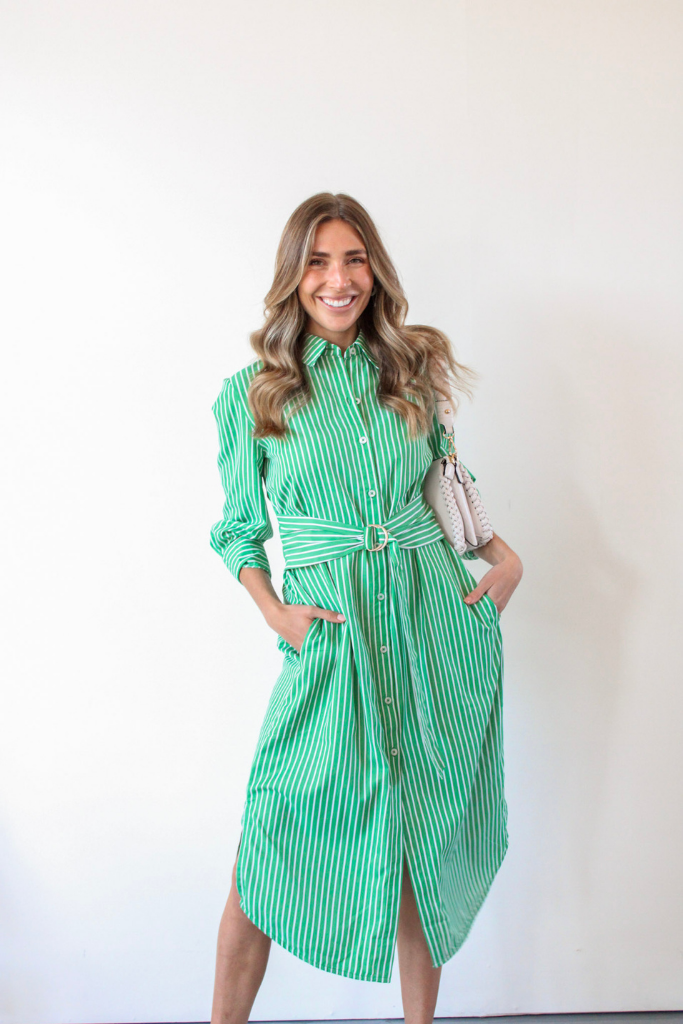 Mint Julep Stripe Midi Dress