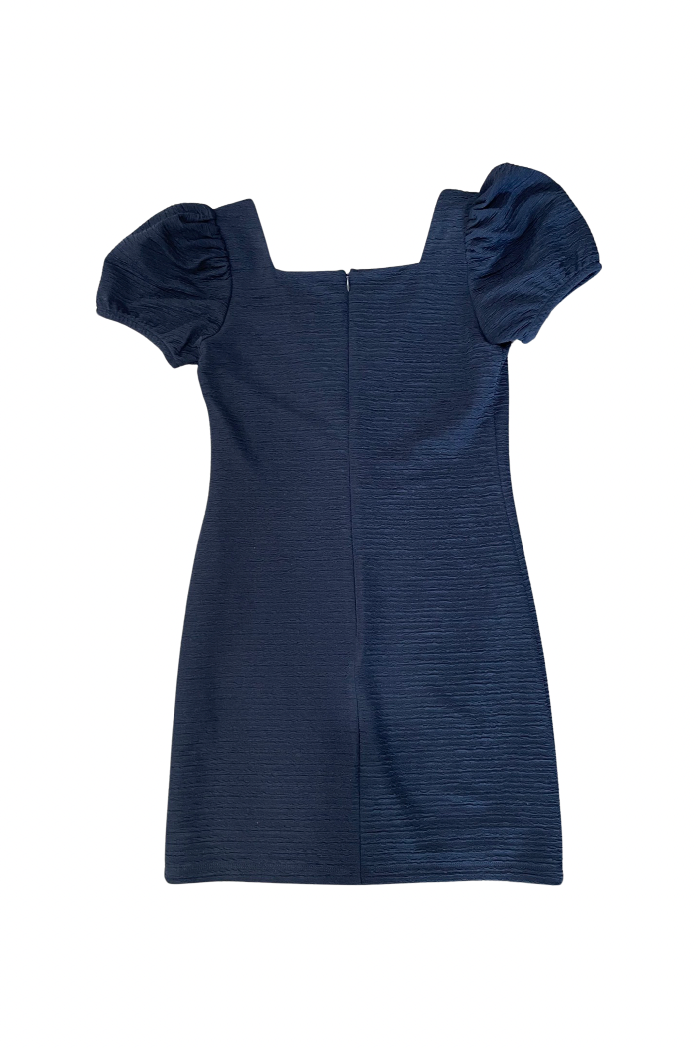 Navy Puff Sleeve Dress